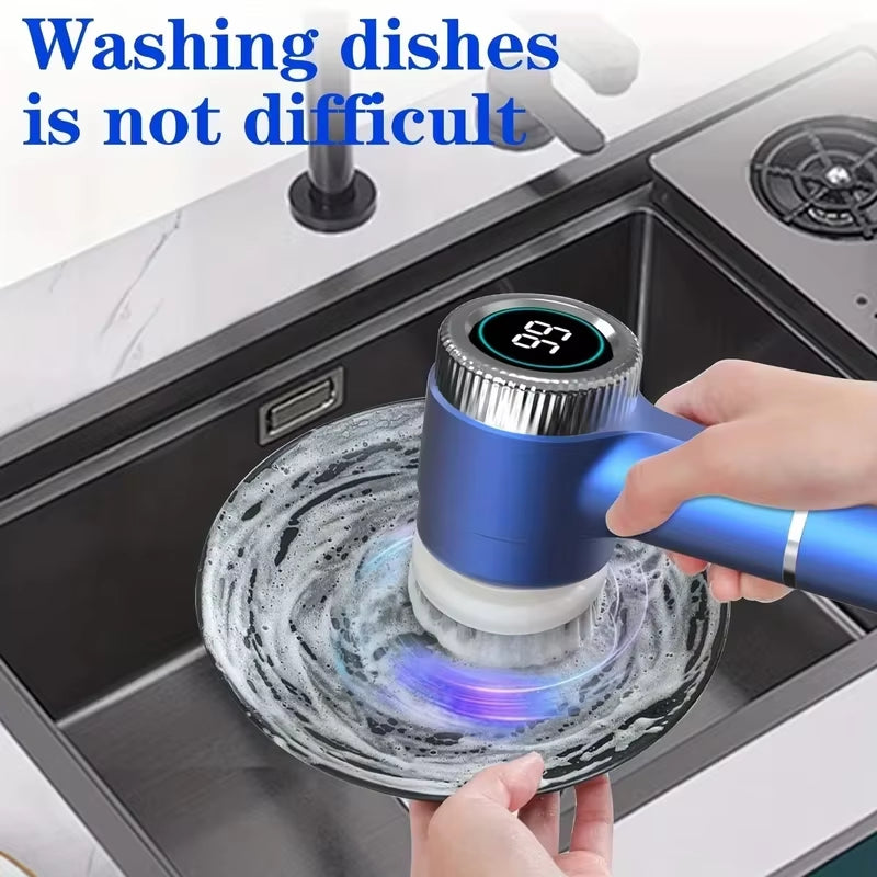 Wireless Electric Cleaning Brush Powerful IPX7 Waterproof USB Rechargeable Automatic Handheld Cleaner Multi Function Household