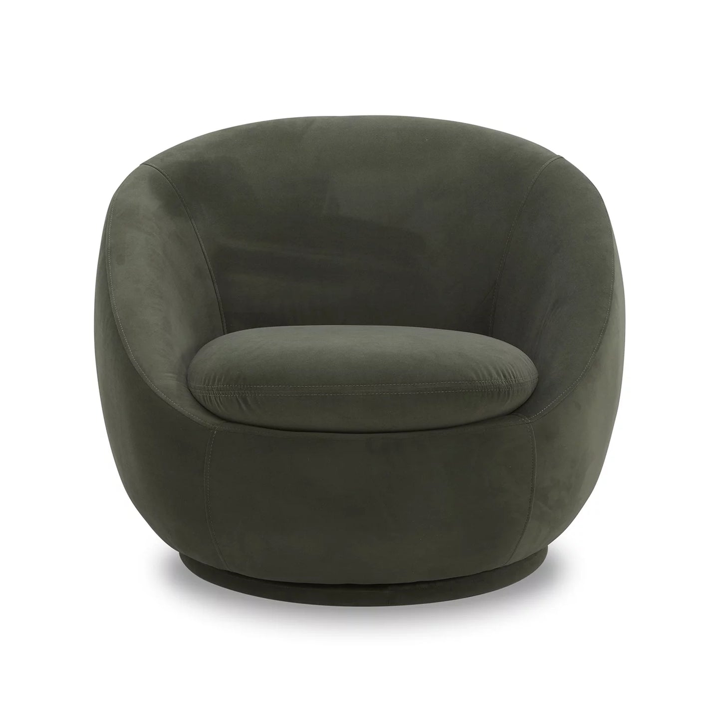 Mira Swivel Chair, Olive Velvet