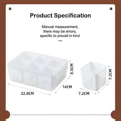 Clear Polypropylene BPA Free Veggie Food Storage Container