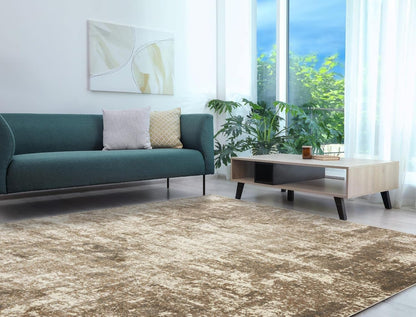 Lagos Collection Beige 2X3 Abstract Area Rug