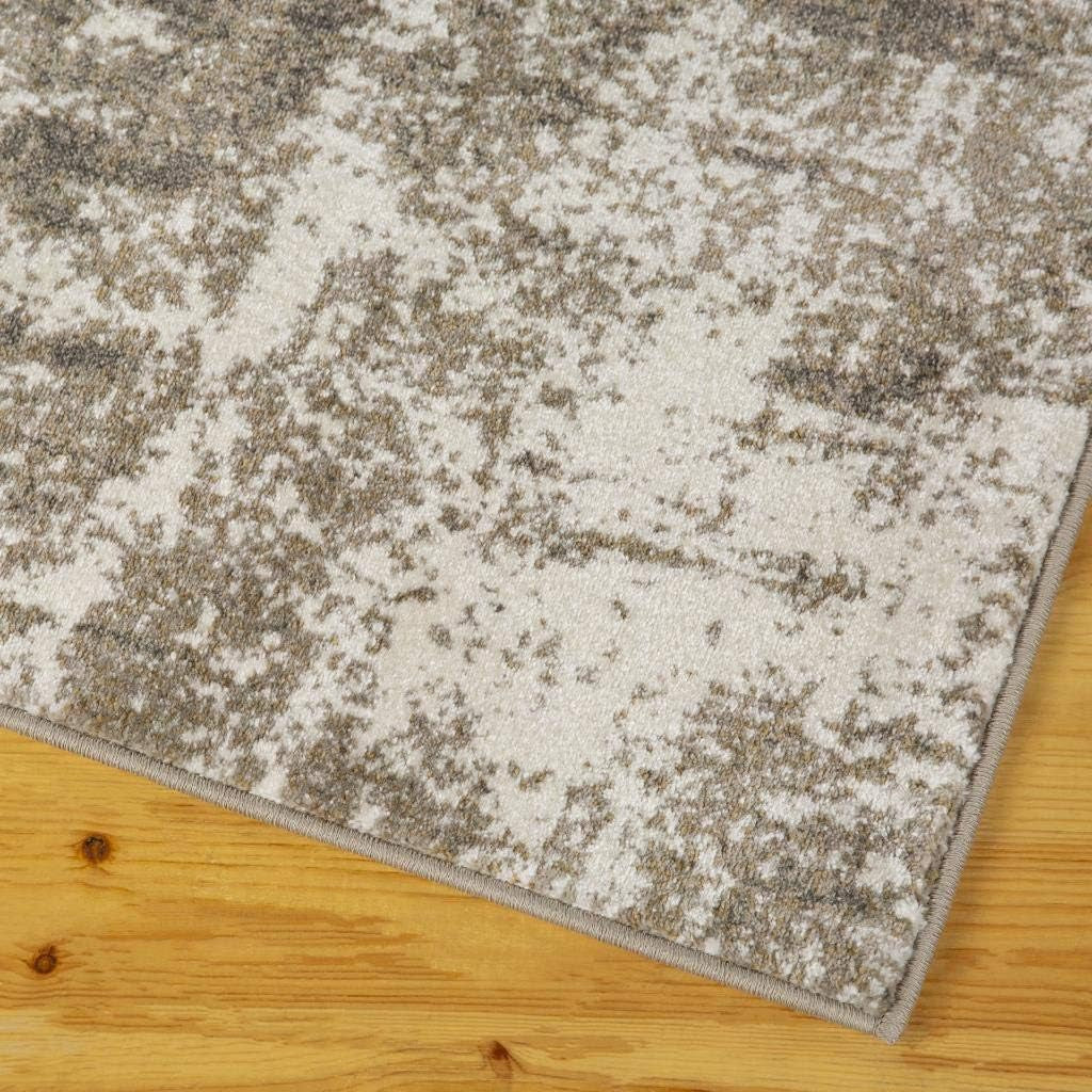 Lagos Collection Beige 2X3 Abstract Area Rug