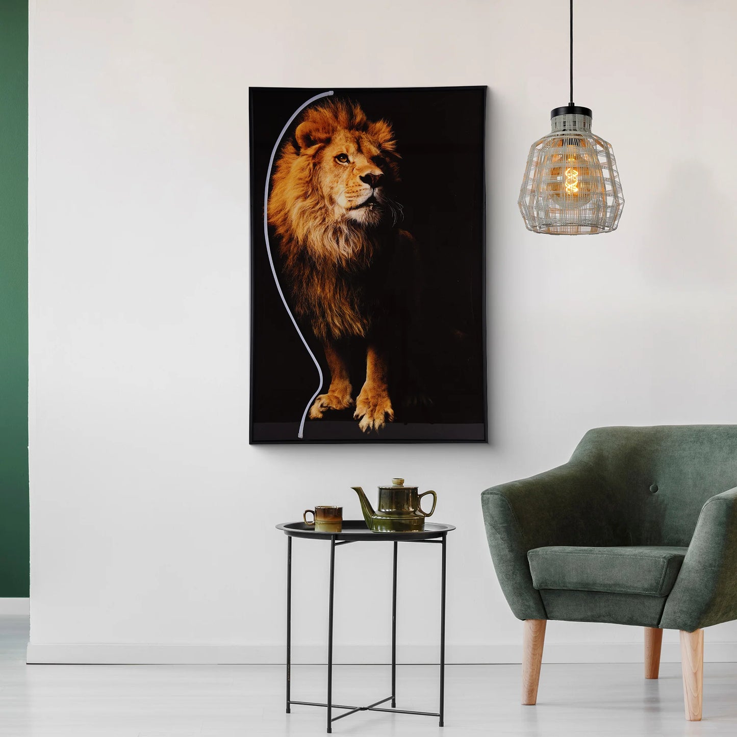 Lion Wall Art with LED Light