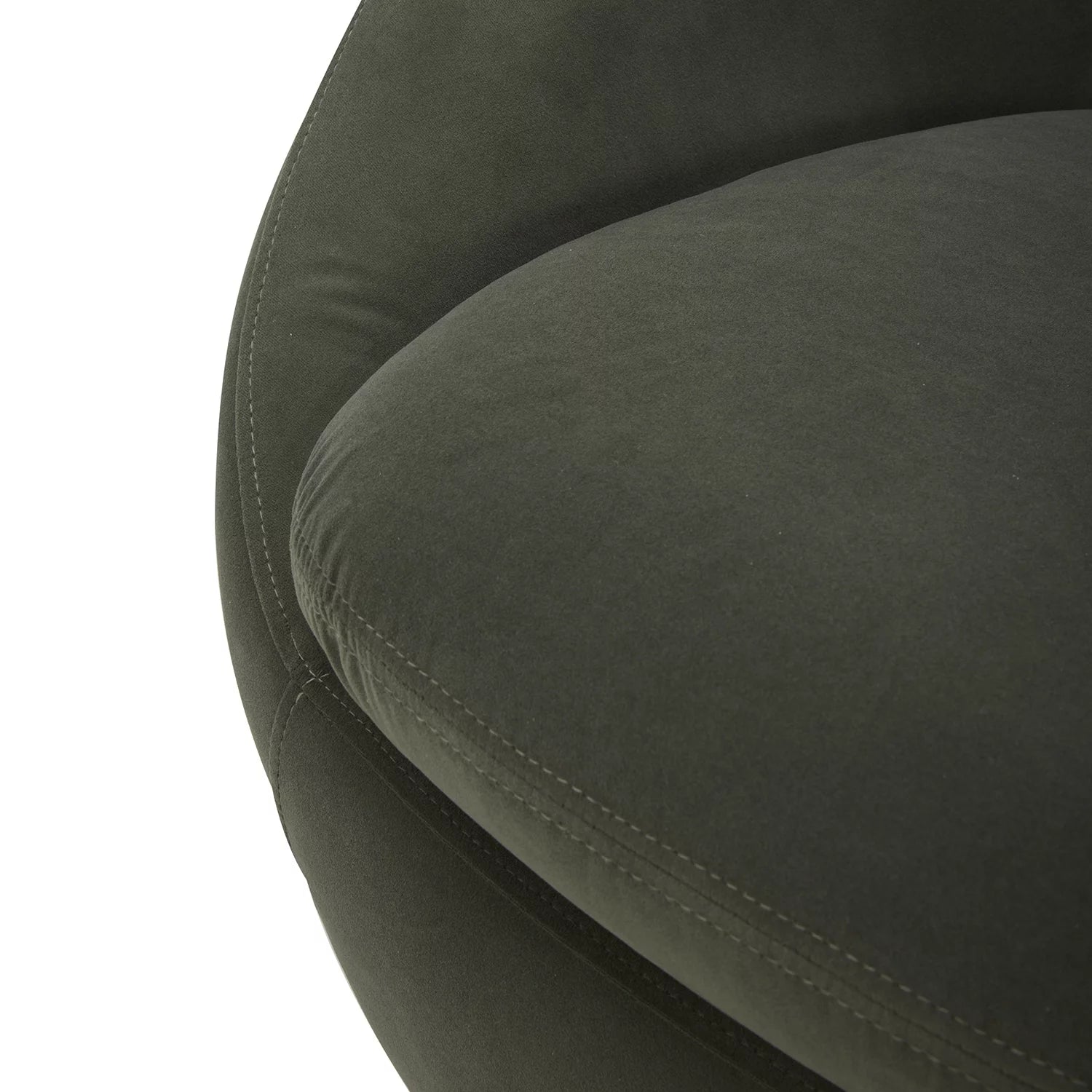 Mira Swivel Chair, Olive Velvet