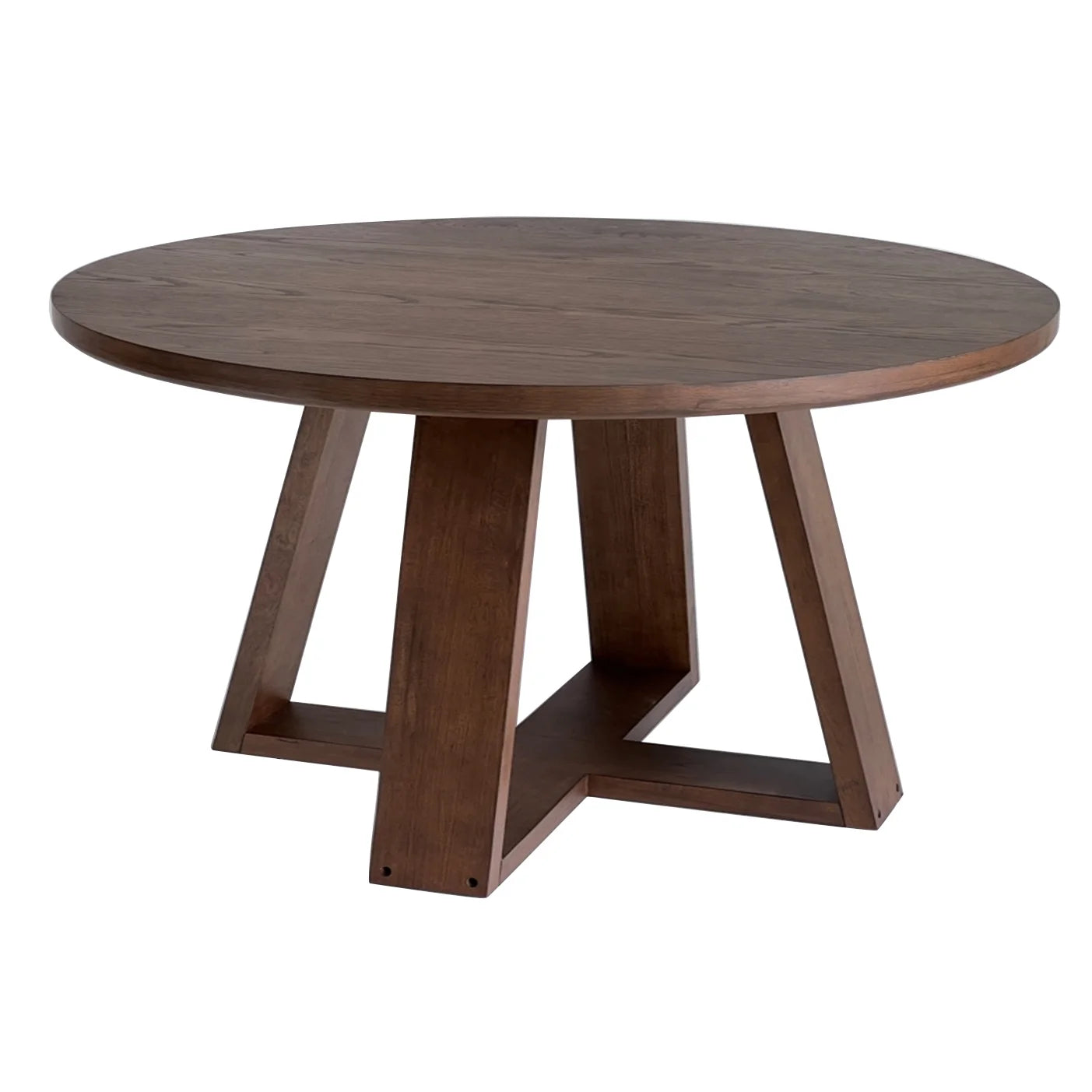 Ezra round Coffee Table, Walnut Finish