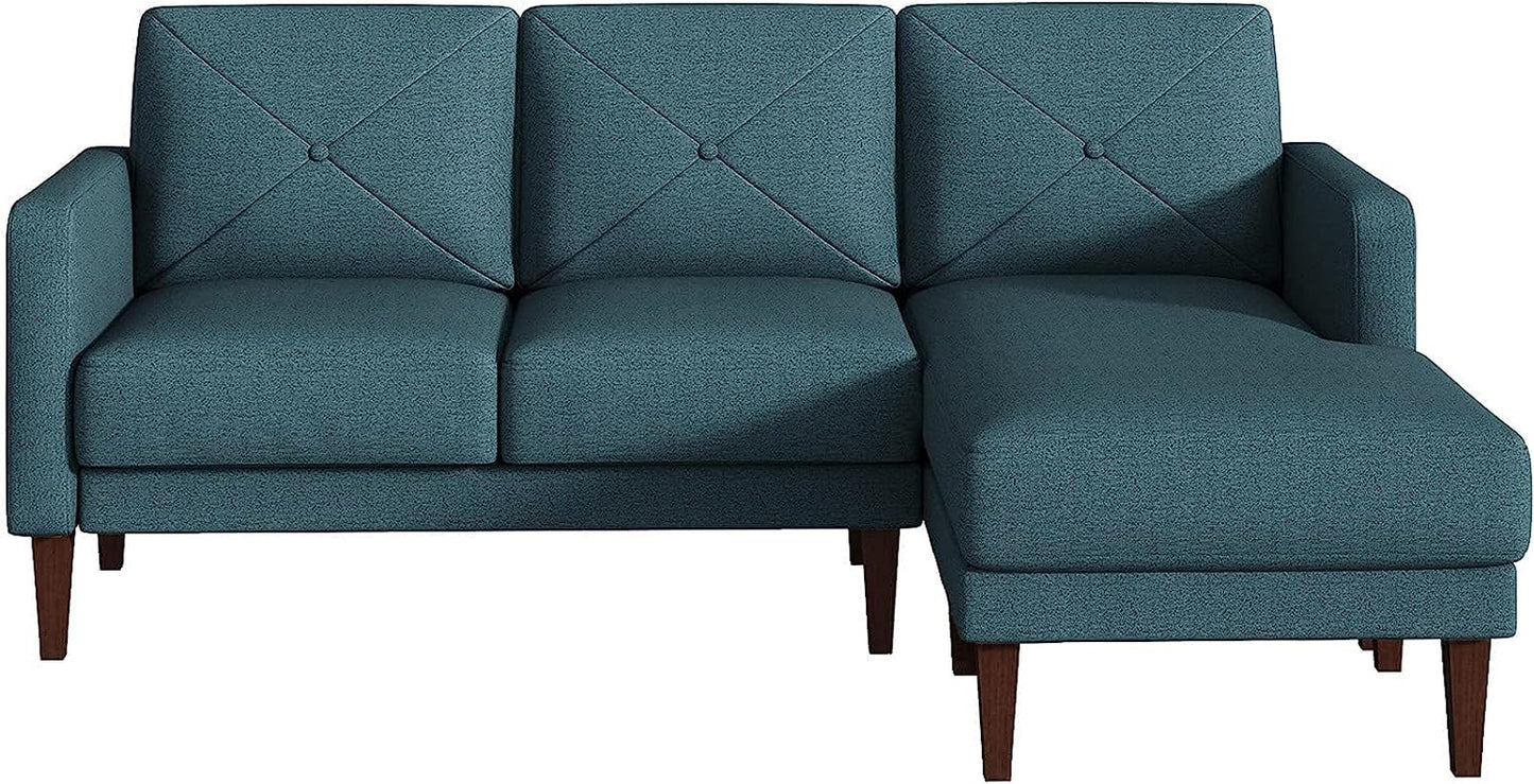 Convertible Sectional Sofa Couch with Chaise L Shaped Reversible Blue